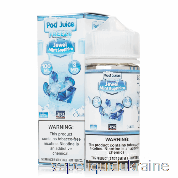 Vape Liquid Ukraine FREEZE Jewel Mint Sapphire - Pod Juice - 100mL 3mg